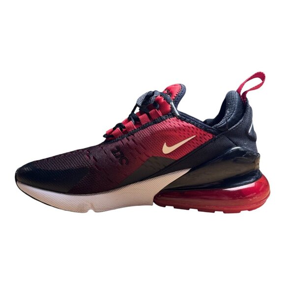 Nike Air Max 270 Kids Sneakers Basketball Shoes Red Black Size 4.5 - Picture 3 of 11